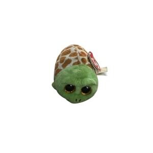 Ty Beanie Boos Zippy the Turtle Green Brown Shell Gold Glitter Eyes Plush Toy